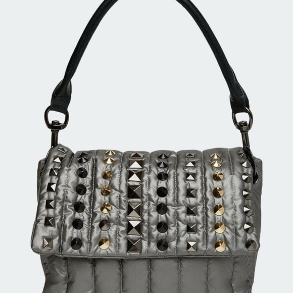 Think! Handbags - Think! Silver Quilted Handbag